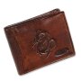 Wallet made from real water buffalo leather with dragon motif