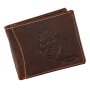 Wallet made from real water buffalo leather with dragon head motif