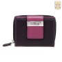 Tillberg ladies wallet made from real leather black+purple