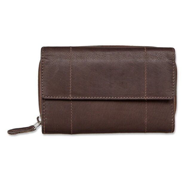 Tillberg ladies wallet made from real nappa leather brown