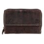 Wallet made from real water buffalo leather, dark brown