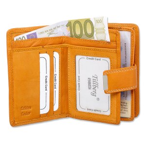 Tillberg ladies wallet made from real leather 13,5x9,5x2,5 cm tan