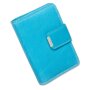 Tillberg ladies wallet made from real leather 13,5x9,5x2,5 cm turquoise