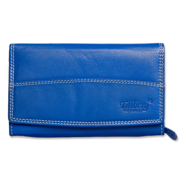 Tillberg ladies wallet made from real nappa leather 9,5x17x2,5 cm royal blue