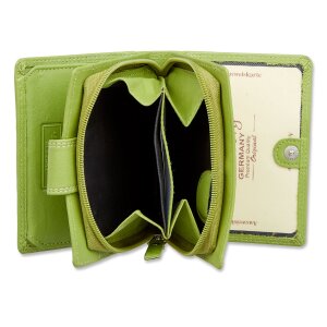 Tillberg ladies wallet made from real nappa leather apple green