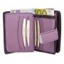 Tillberg ladies wallet made from real nappa leather black+violet