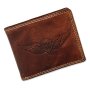 Tillberg wallet made from real leather with wings, brown