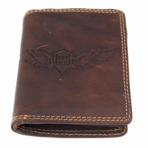 Tillberg wallet made from real leather with wings wild 88 motif black