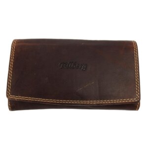 Wallet made from real water buffalo leather, mushroom