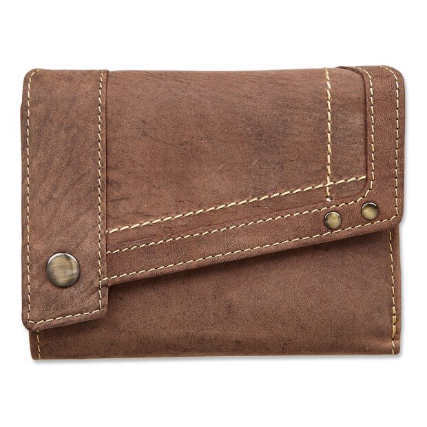 Tillberg wallet made from real water buffalo leather, high-quality, unisex, dark brown