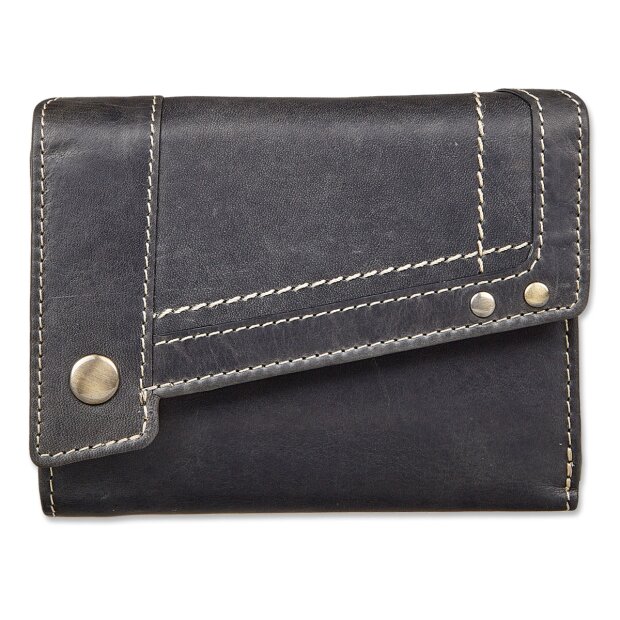 Tillberg wallet made from real water buffalo leather, high-quality, unisex, black