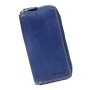 Tillberg ladies wallet real leather 19x10,5x3,5 cm navy blue+white