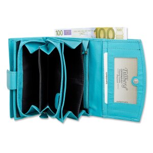 Tillberg ladies wallet made from real leather sea blue