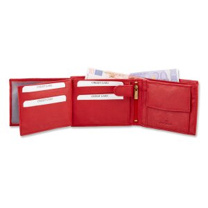Tillberg wallet wallet made of genuine leather 9.5x12x3.5 cm red