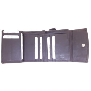 Wallet made from nappa leather, dark brown