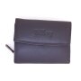 Wallet made from nappa leather, dark brown