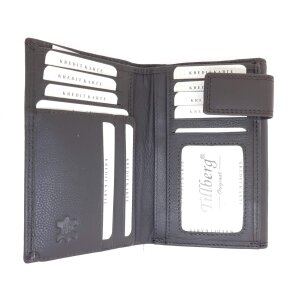 Real leather wallet, dark brown