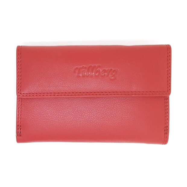 Real leather wallet, red