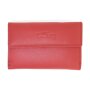 Real leather wallet, red