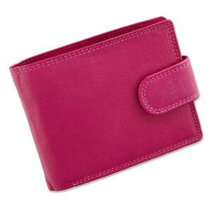 Tillberg ladies and mens wallet made from real nappa leather 10x12,5x2 cm pink