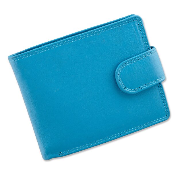 Tillberg ladies and mens wallet made from real nappa leather 10x12,5x2 cm royal blue