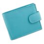 Tillberg ladies and mens wallet made from real nappa leather 10x12,5x2 cm sea blue