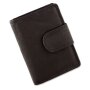 Tillberg ladies wallet with viennaise box made from real nappa leather dark brown