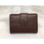 Tillberg ladies wallet with viennaise box made from real nappa leather reddish brown