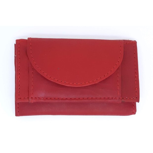 Tillberg wallet made from real leather 6,5 cm x 9 cm x 1,5 cm red