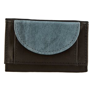 Tillberg wallet made from real leather 6,5 cm x 9 cm x 1,5 cm black+grey