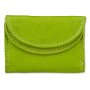 Small wallet made from real nappa leather apple green