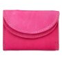 Small wallet made from real nappa leather pink