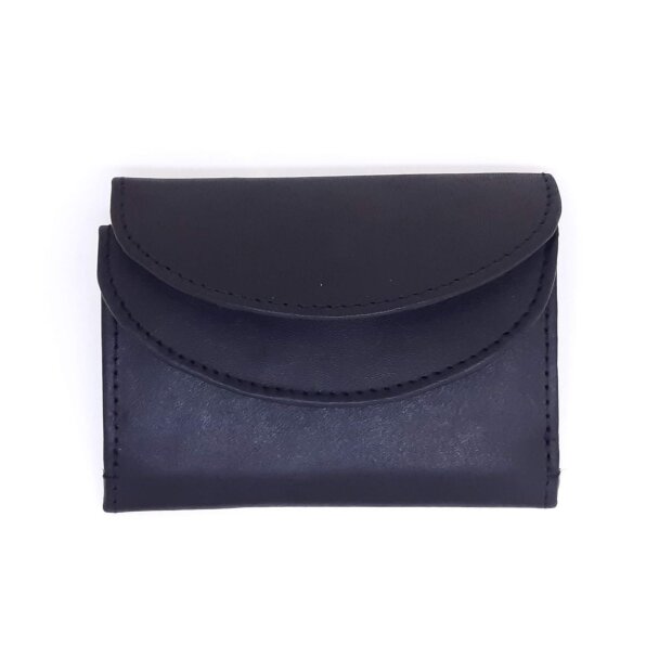 Small wallet made from real nappa leather black