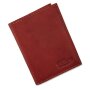 Wallet/credit card case made from real leather, reddish brown