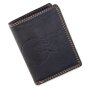 Tillberg Men wallet real leather 13 cm x 10 cm x 2 cm navy blue