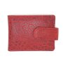 Real leather credit card case red