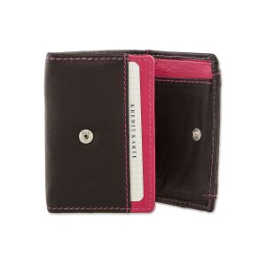 Mini wallet made from real nappa leather 7,5 cm x 9,5 cm x 2 cm