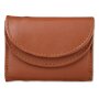 Tillberg ladies wallet made from real nappa leather 9,6 cm x 7 cm x 1,5 cm, cognac