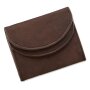 Tillberg ladies wallet made from real nappa leather 9,6 cm x 7 cm x 1,5 cm, dark brown