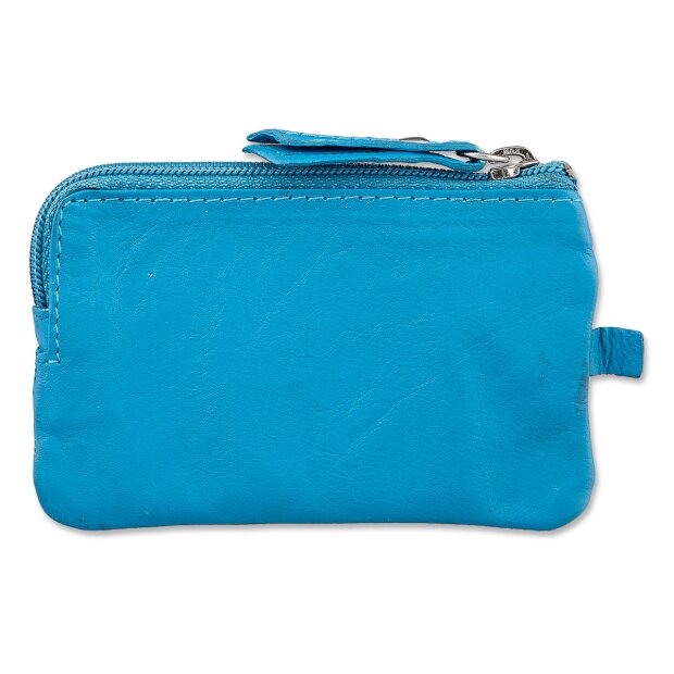 Tillberg unisex key case made of genuine leather, royal blue
