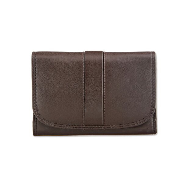 Tillberg ladies wallet made from real nappa leather dark brown