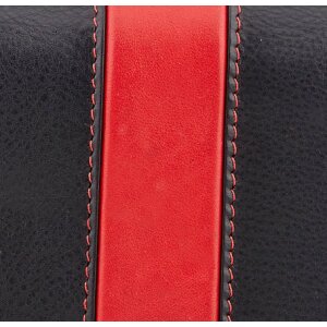 Tillberg ladies wallet made from real nappa leather black+red