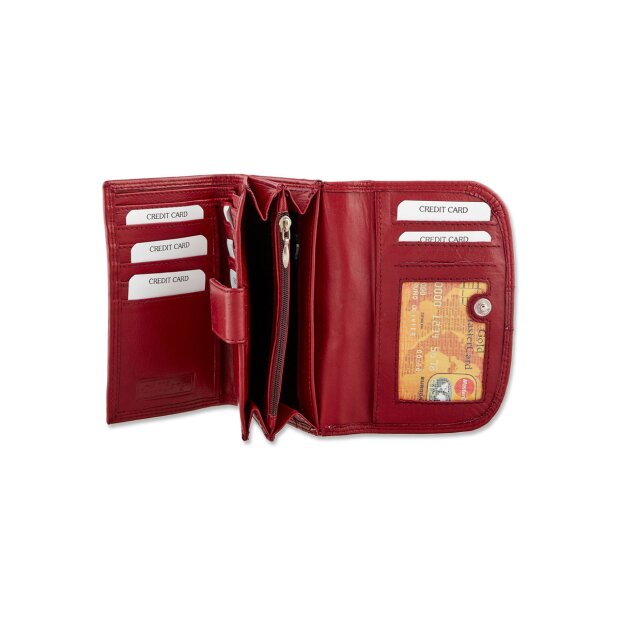 Tillberg ladies wallet made from real nappa leather burgundy