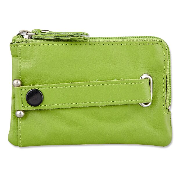 Tillberg key case made from real leather with belt clip 7x10,5x1 cm, apple green