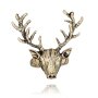 Edelweiss traditional costume ring with deer head adjustable size