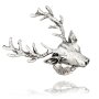 Edelweiss traditional costume ring with deer head...