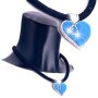 Bavarian style necklace, velvet band with heart pendant...