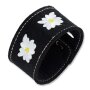 Edelweiss costume bracelet, black, made of felt, with flowers 084-04-31