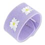 Edelweiss costume bracelet, purple, made of felt, with flowers 084-04-29
