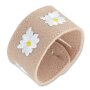 Edelweiss costume bracelet, brown, made of felt, with flowers 084-04-25